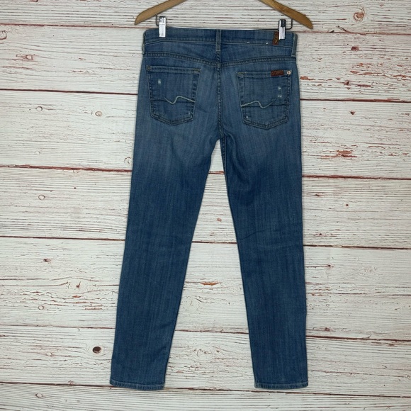 7 for all Mankind Josefina Skinny Boyfriend Jeans Sz 25 - Picture 6 of 14